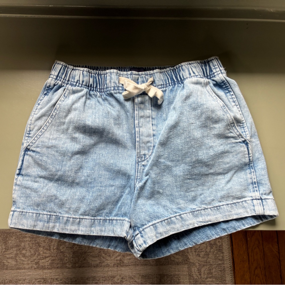 Women’s Gap Elastic Waist Drawstring Denim Shorts Sz S